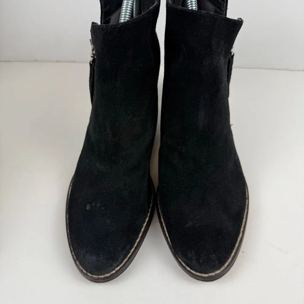 Sam Edelman Macon Black Suede Ankle‎ Boots Size 9.5